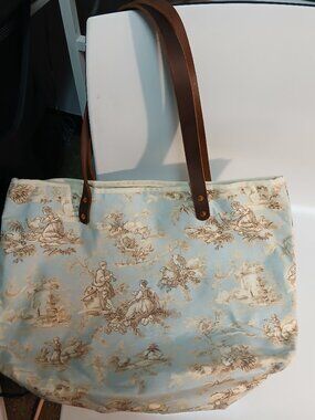 GENERAL KNOT FRICK MUSEUM LIMITED EDITION TOILE Canvas & Leather TOTE AND BAG